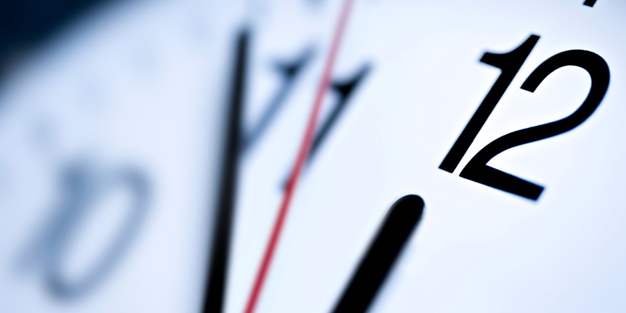 Closeup image of a clock.